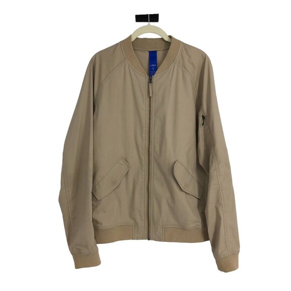 Kit & Ace men's Khaki utility style tan bomber jacket full zip pockets size S - Picture 14 of 14